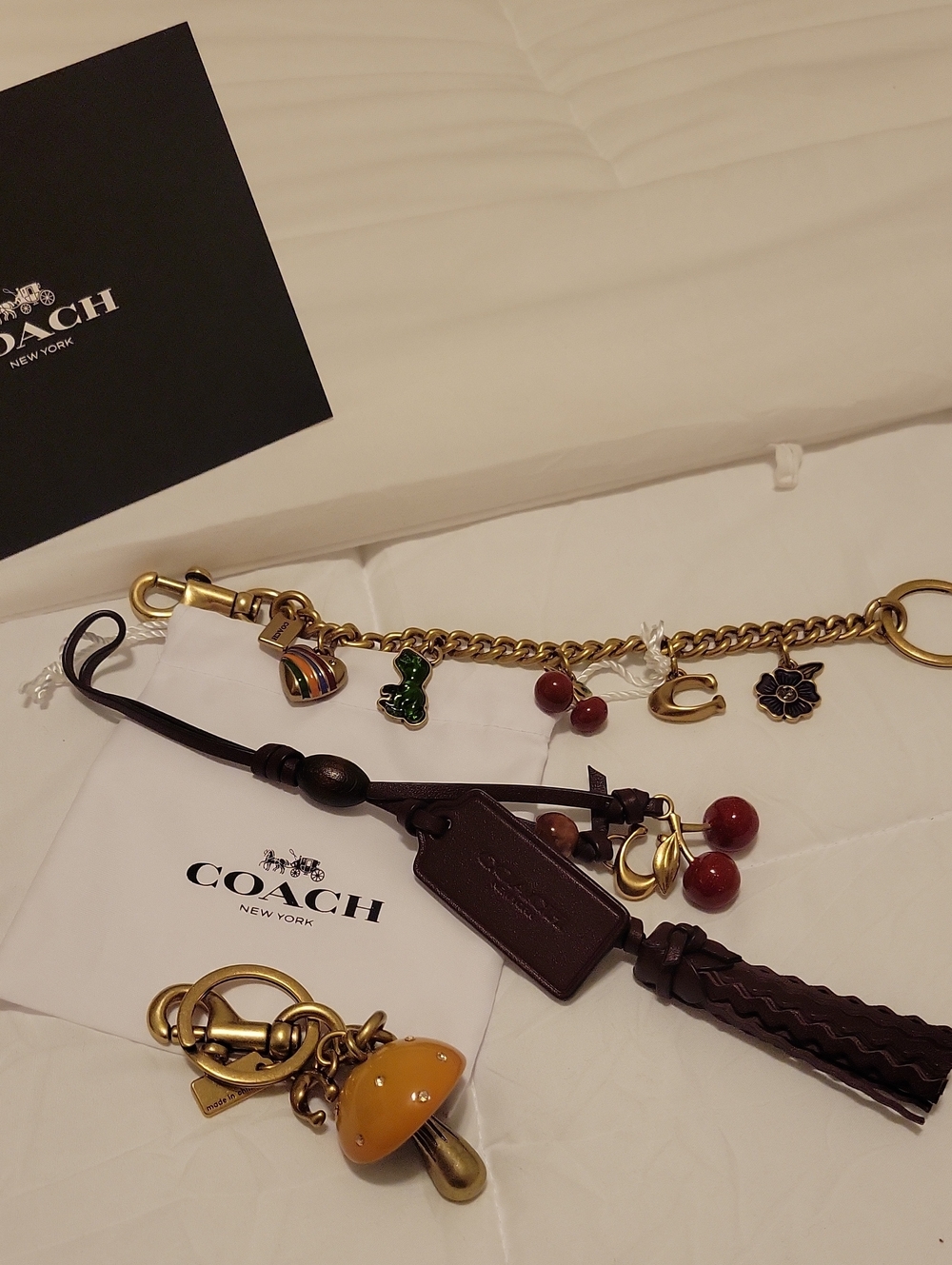 NWOT Coach Bag Charm Bundle -All 3